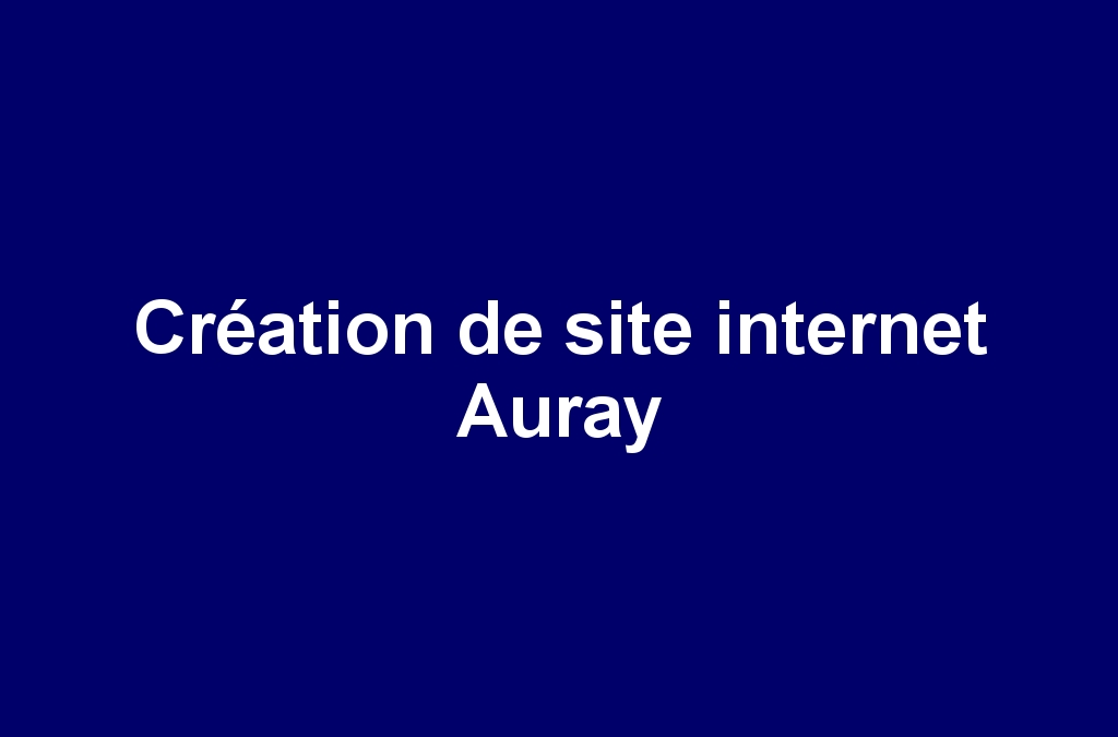 Création de site internet Auray