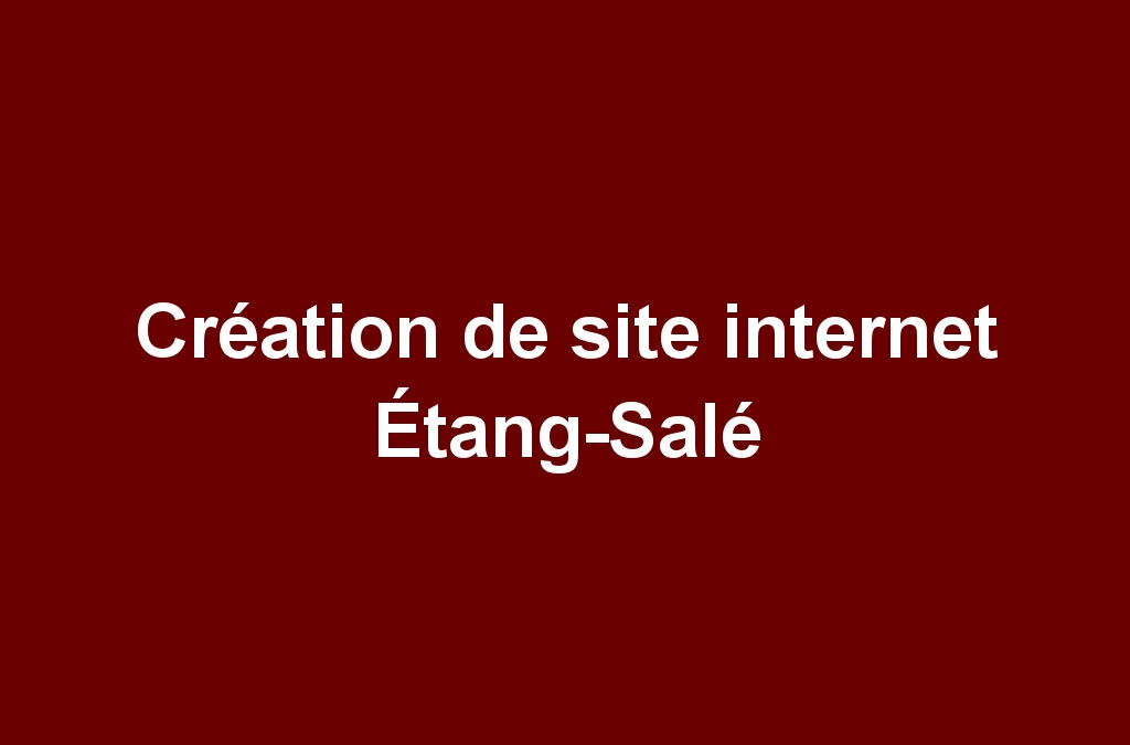 Création de site internet Étang-Salé