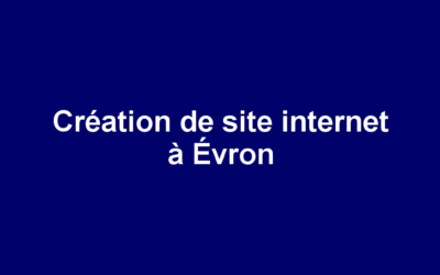 Création de site internet à Évron