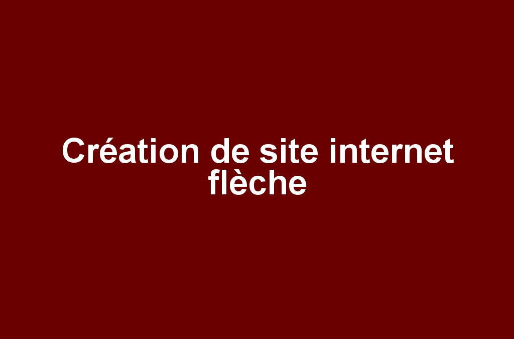 Création de site internet flèche