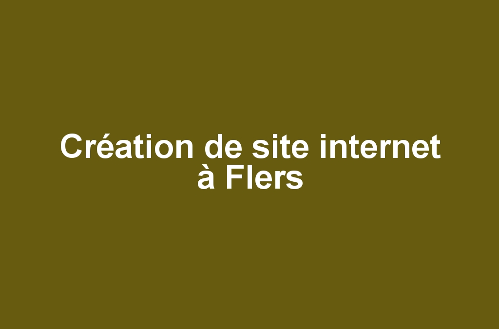 Création de site internet à Flers