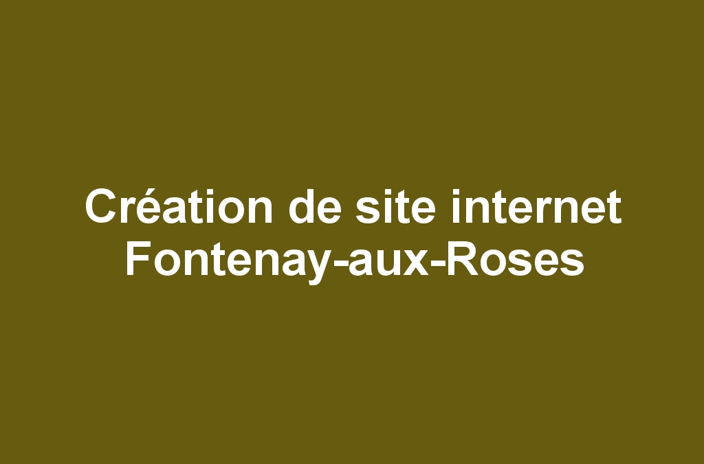 Création de site internet Fontenay-aux-Roses
