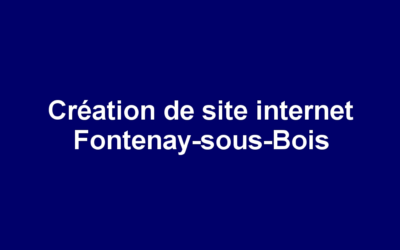 Création de site internet Fontenay-sous-Bois
