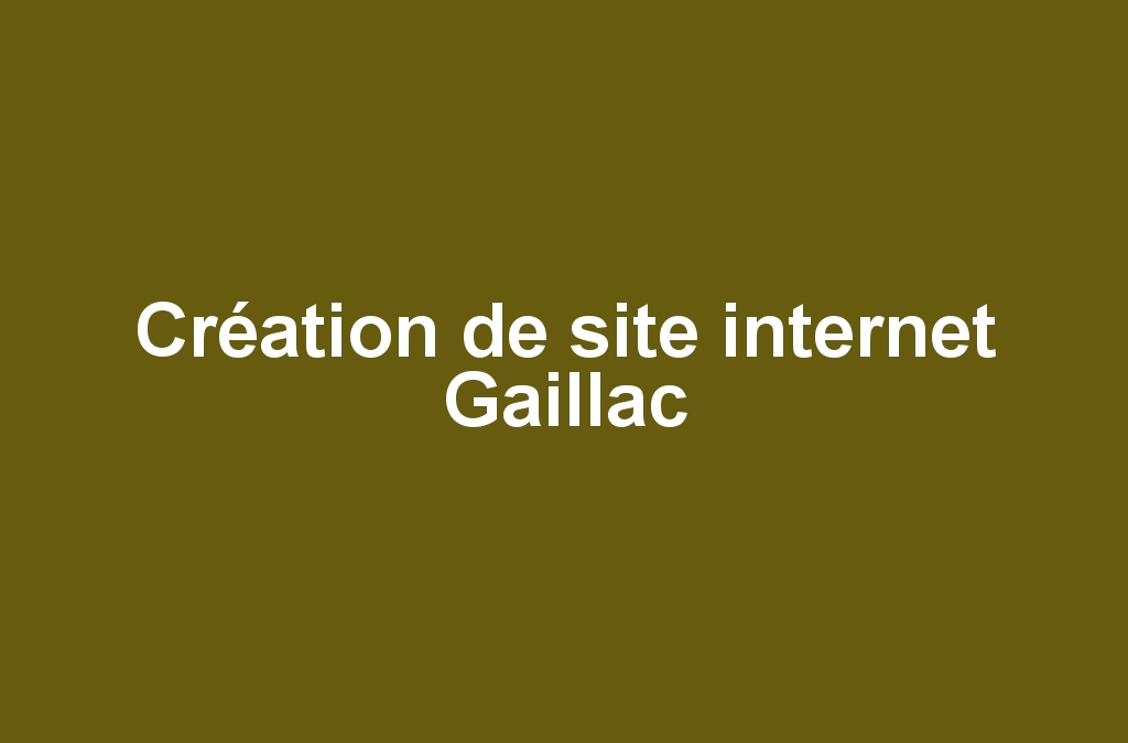 Création de site internet Gaillac