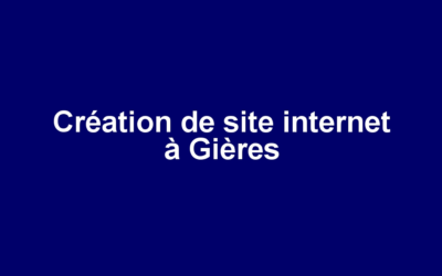 Création de site internet à Gières