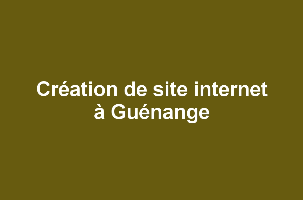 Création de site internet à Guénange