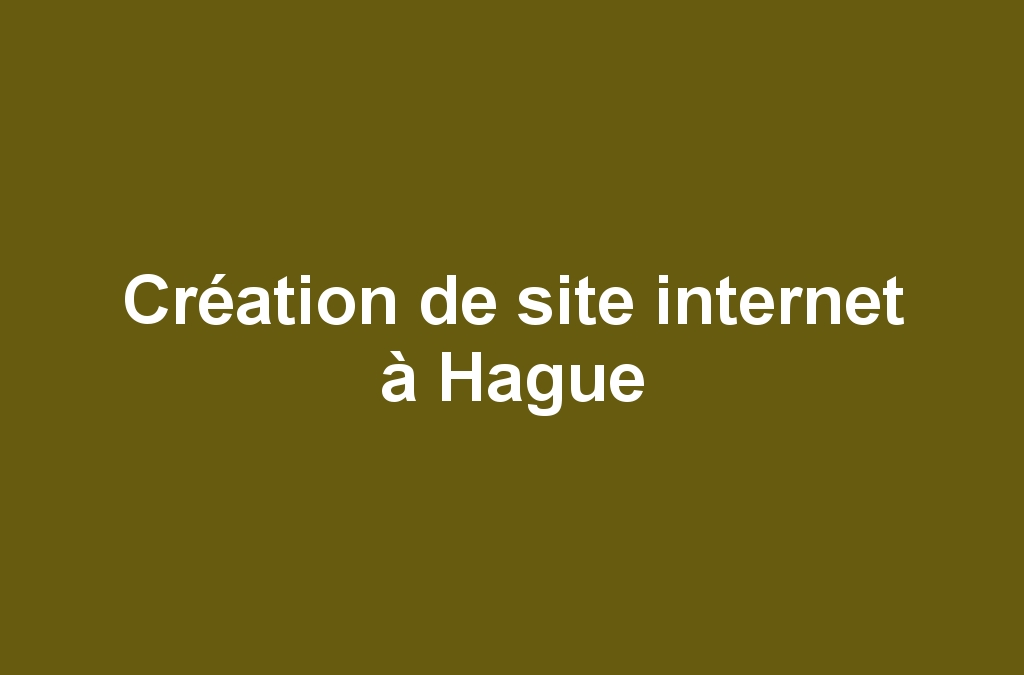 Création de site internet à Hague