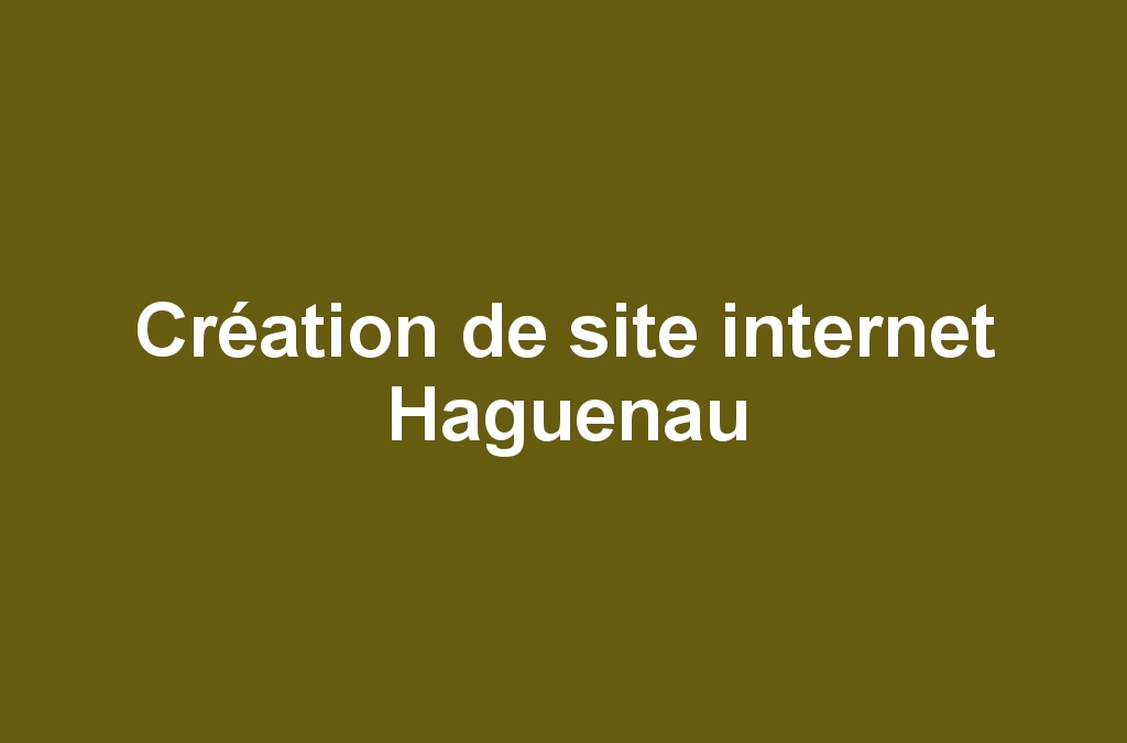 Création de site internet Haguenau