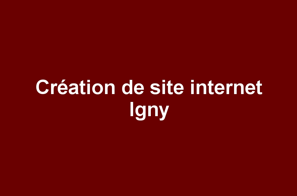 Création de site internet Igny