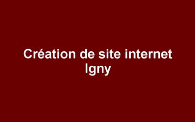 Création de site internet Igny