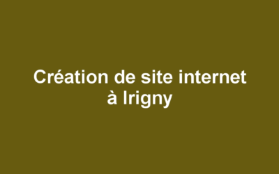 Création de site internet à Irigny