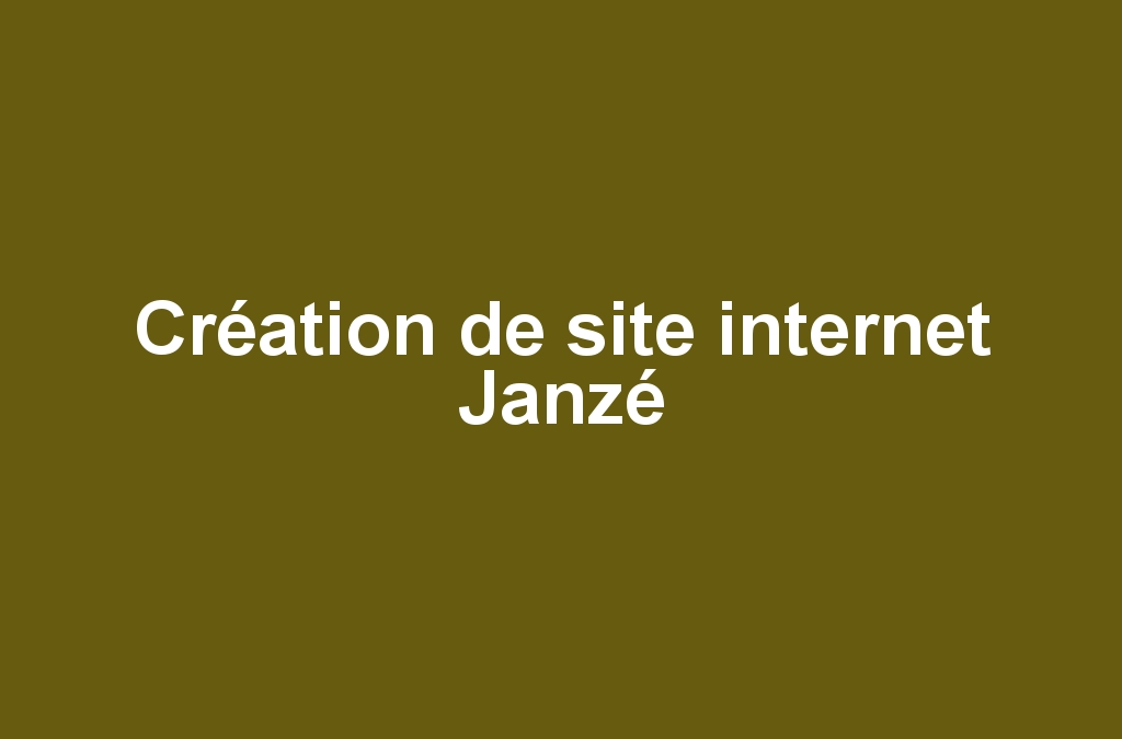 Création de site internet Janzé