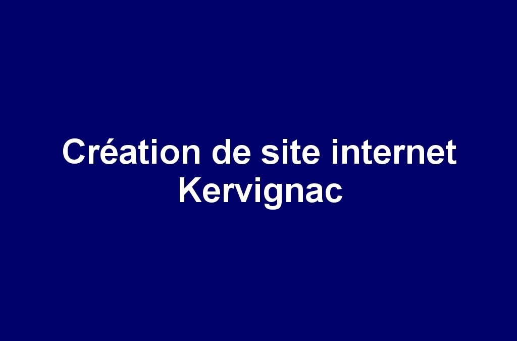 Création de site internet Kervignac