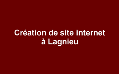 Création de site internet à Lagnieu