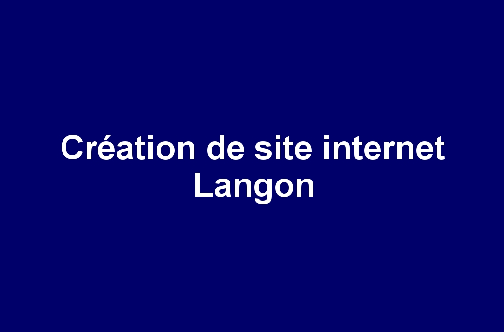 Création de site internet Langon