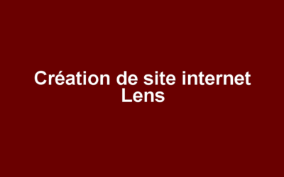 Création de site internet Lens