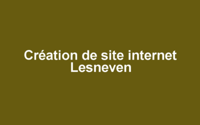 Création de site internet Lesneven