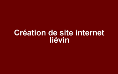 Création de site internet liévin