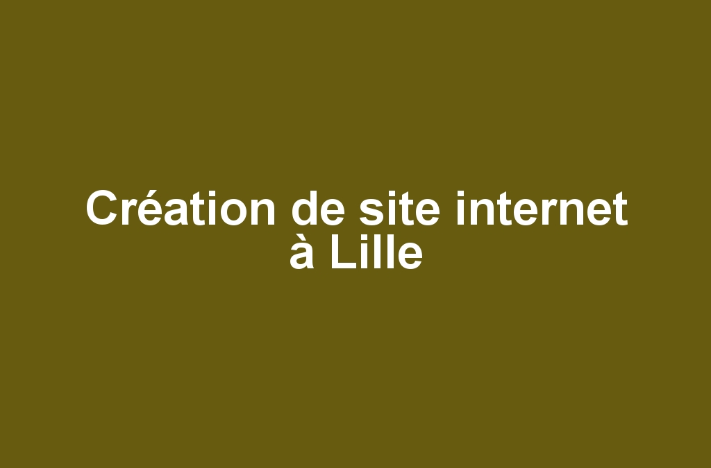 Création de site internet à Lille