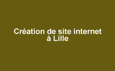 Création de site internet à Lille
