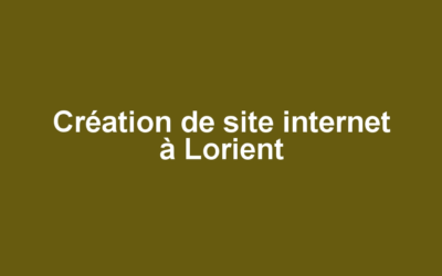 Création de site internet à Lorient