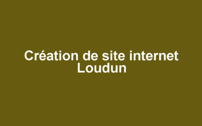 Création de site internet Loudun