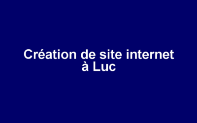 Création de site internet à Luc