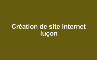 Création de site internet luçon