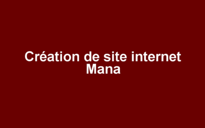 Création de site internet Mana