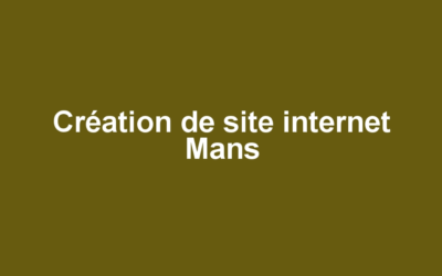 Création de site internet Mans