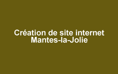 Création de site internet Mantes-la-Jolie