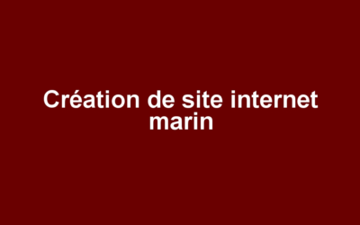 Création de site internet marin