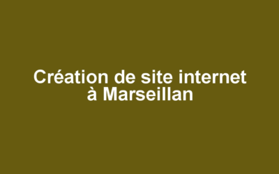 Création de site internet à Marseillan
