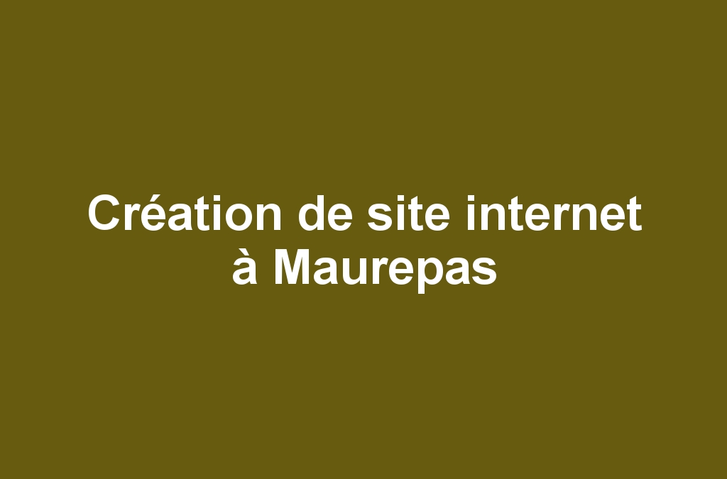 Création de site internet à Maurepas