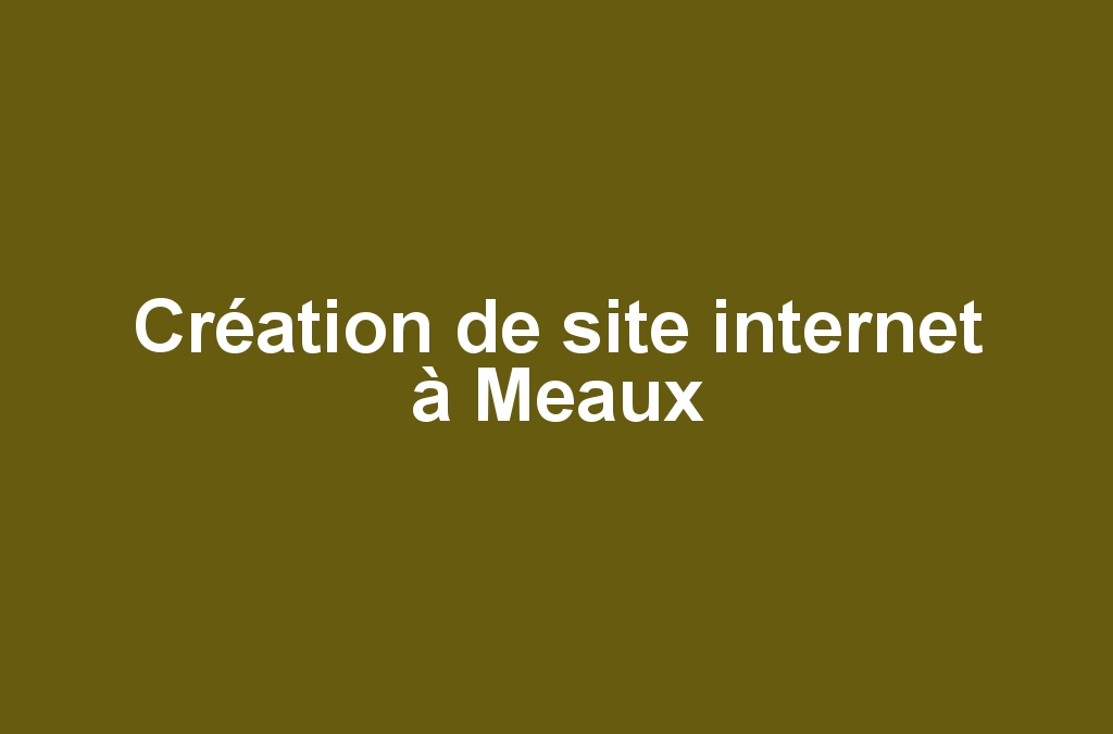 Création de site internet à Meaux