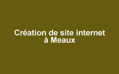 Création de site internet à Meaux