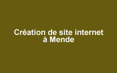 Création de site internet à Mende