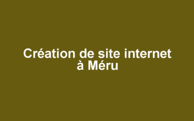 Création de site internet à Méru