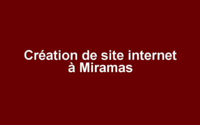 Création de site internet à Miramas