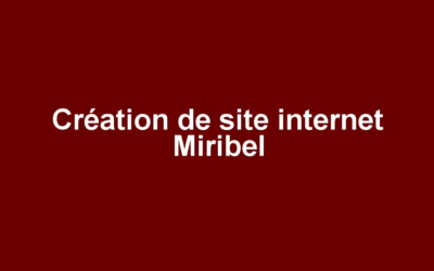 Création de site internet Miribel