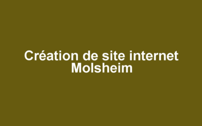 Création de site internet Molsheim