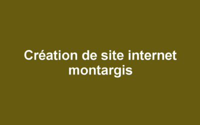 Création de site internet montargis