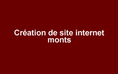 Création de site internet monts